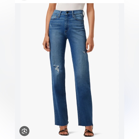 Joe's Jeans Denim - Joe's Jeans Women's Straight Leg Blue Denim: Distressed Belenos NWT